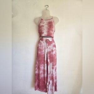 Beach Riot Pink Tie-Dye Lounge Set - Size XS